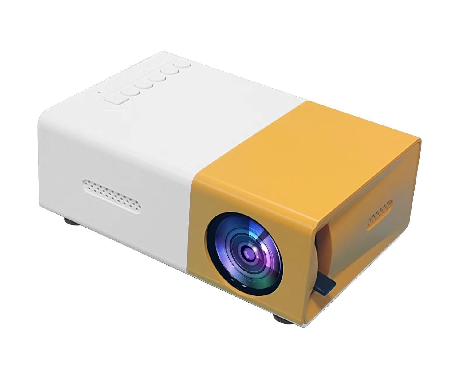 Mini Portable Projector with 180° Rotation & Remote | Wi-Fi & Bluetooth Auto Keystone Correction Ultra-Quiet ≤25dB Outdoor & Bedroom Use Smart Home Theatre (LED Projector)