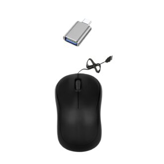 Mophonics Wired Optical Mouse & C-OTG