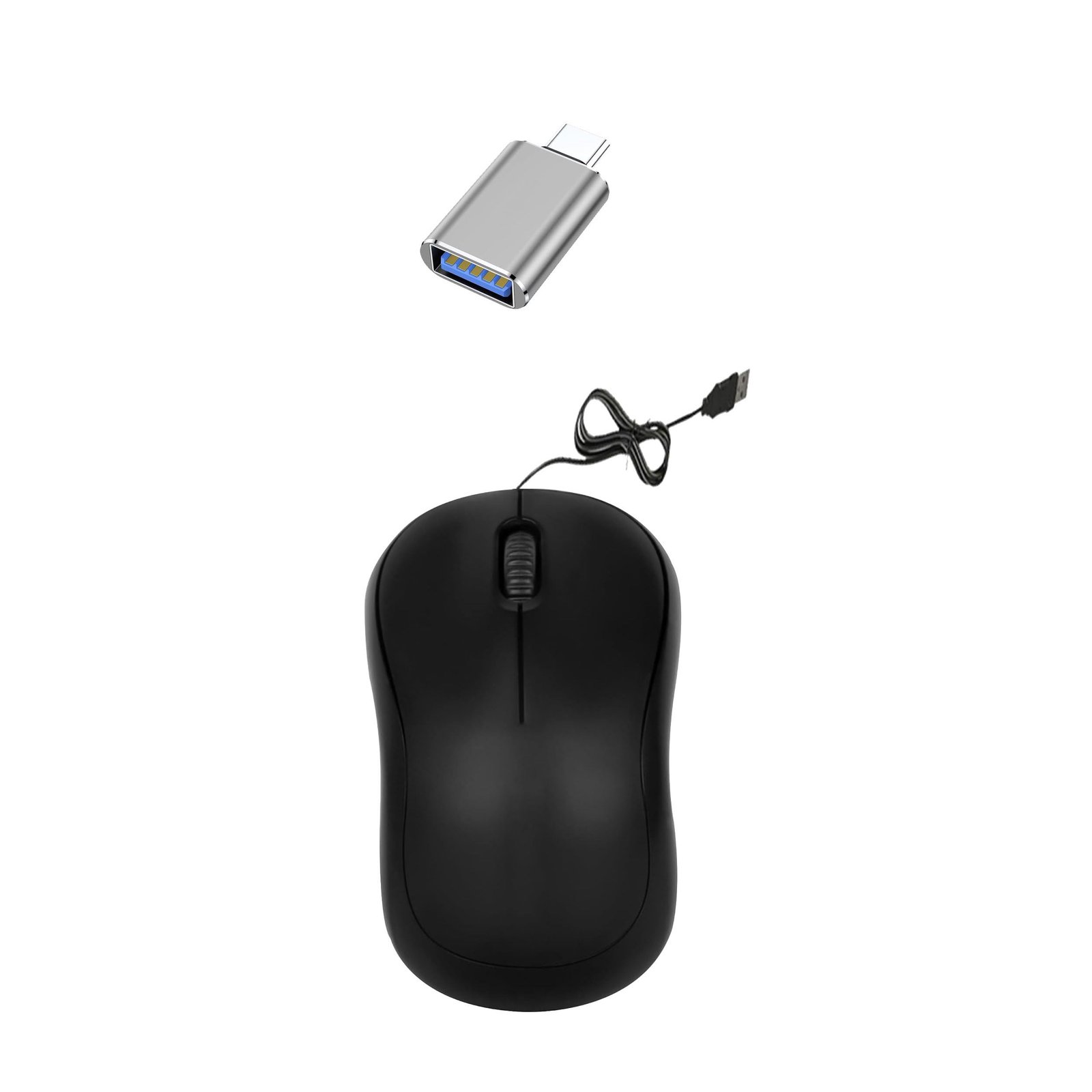 Mophonics Wired Optical Mouse & C-OTG