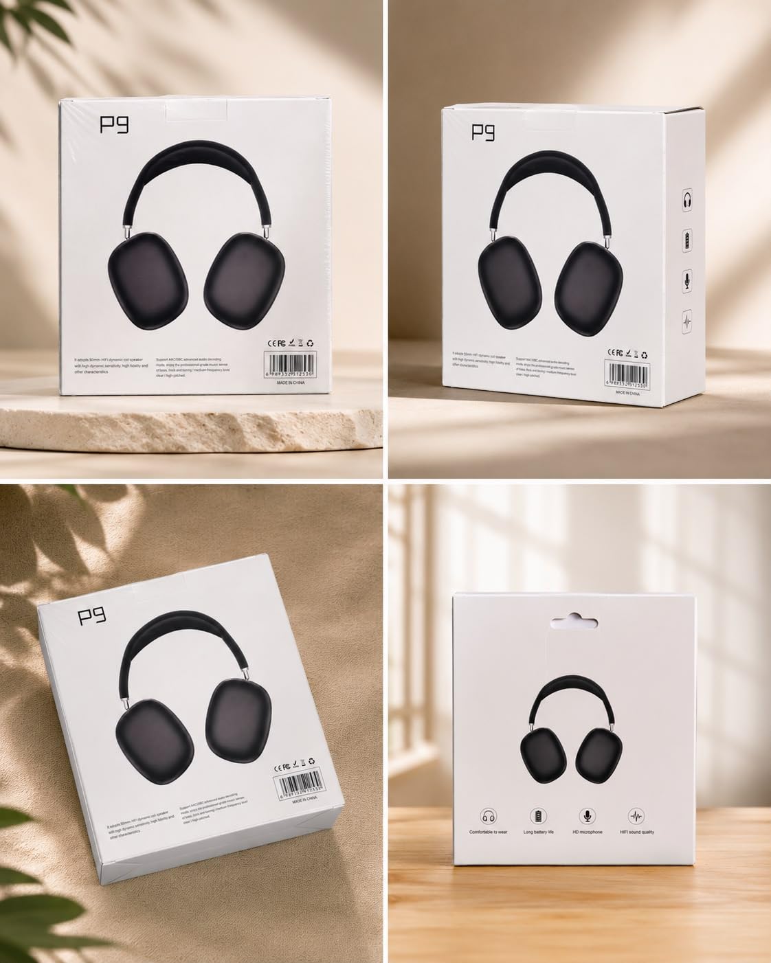 Wireless Bluetooth Over-Ear Headphones, Silver - Image 9