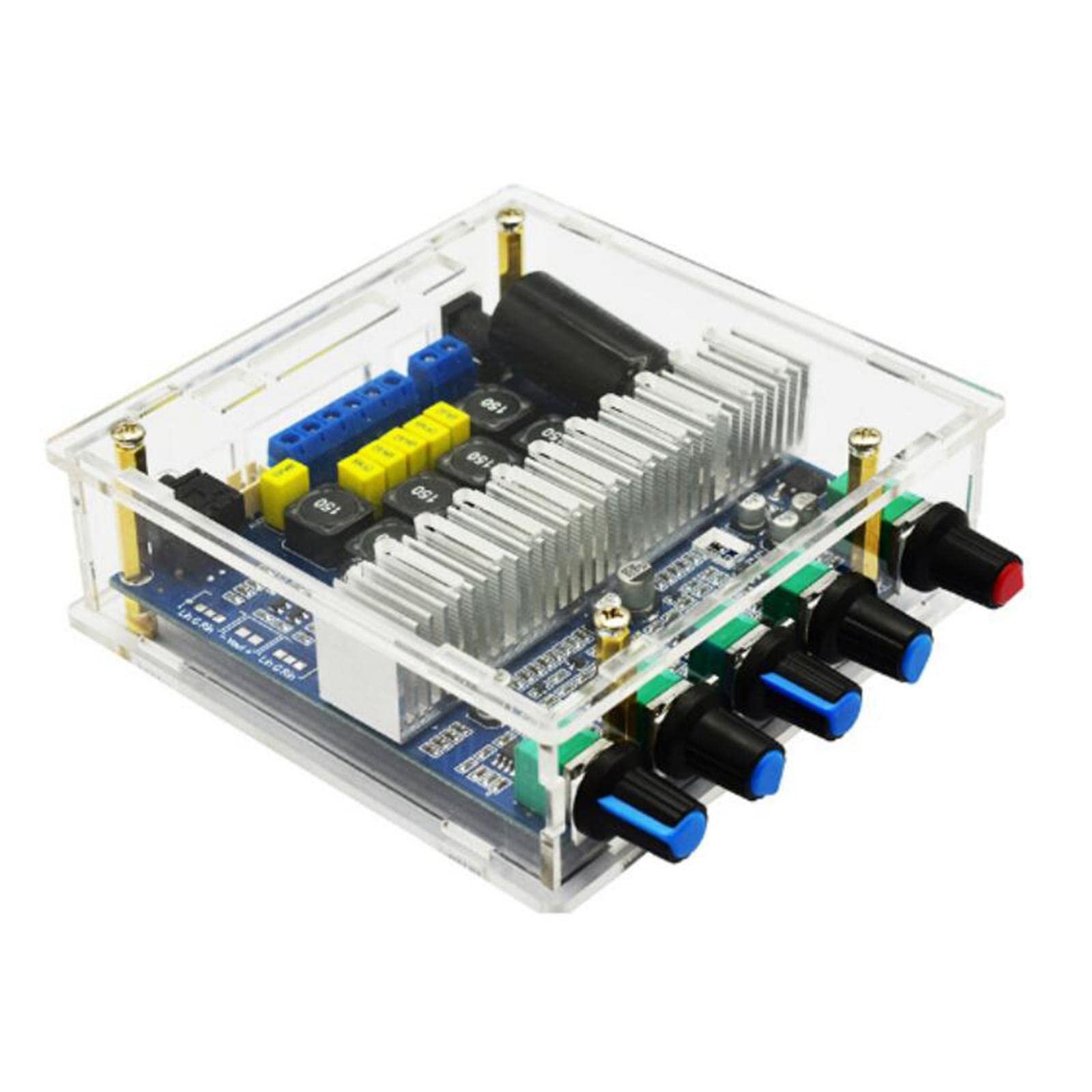 Generic Bluetooth 5.0 Tpa3116D2 Digital 2.1 Audio Amplifier Board (3 Channels) Acrylic Case
