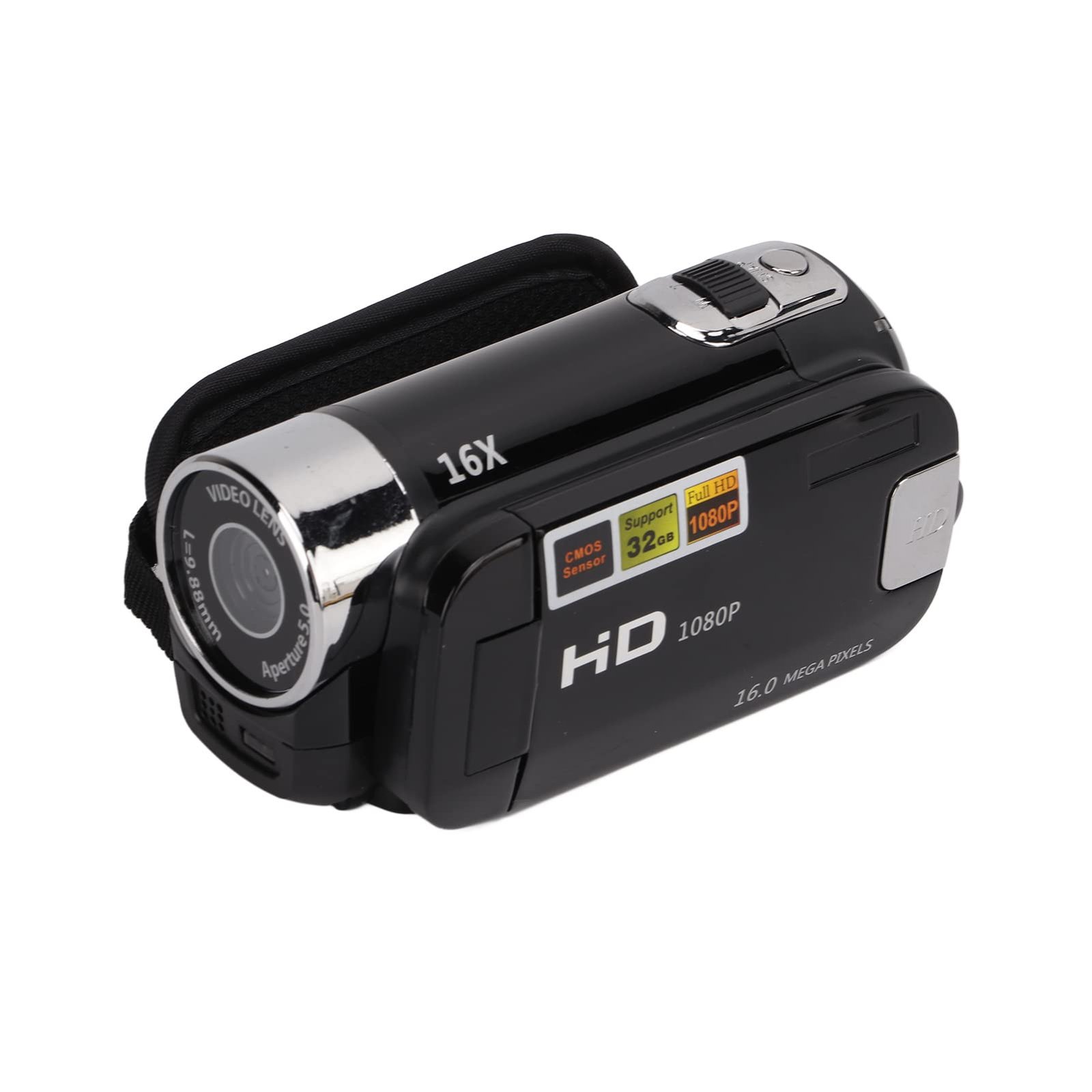 Video Camera Camcorder, 270° Rotatable LCD Screen 16X Zoom, 4K 1080P HD Recording, USB Interface, for Vlogging and YouTube Videos (Black) - Image 7