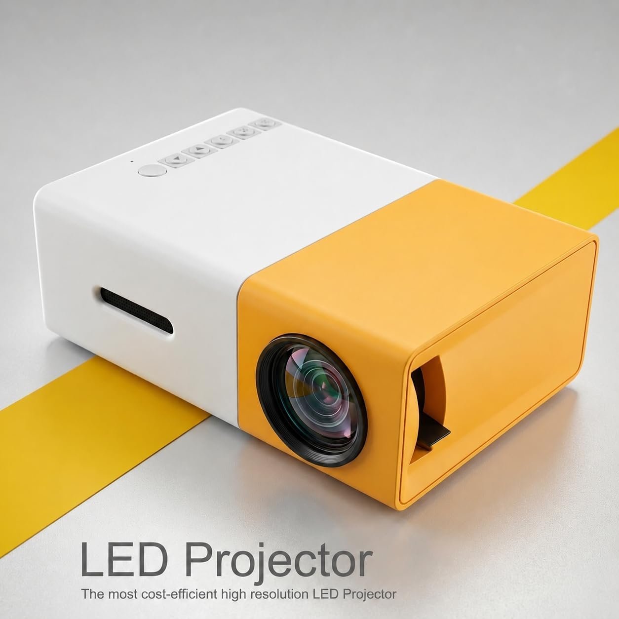 Mini Portable Projector with 180° Rotation & Remote | Wi-Fi & Bluetooth Auto Keystone Correction Ultra-Quiet ≤25dB Outdoor & Bedroom Use Smart Home Theatre (LED Projector) - Image 2