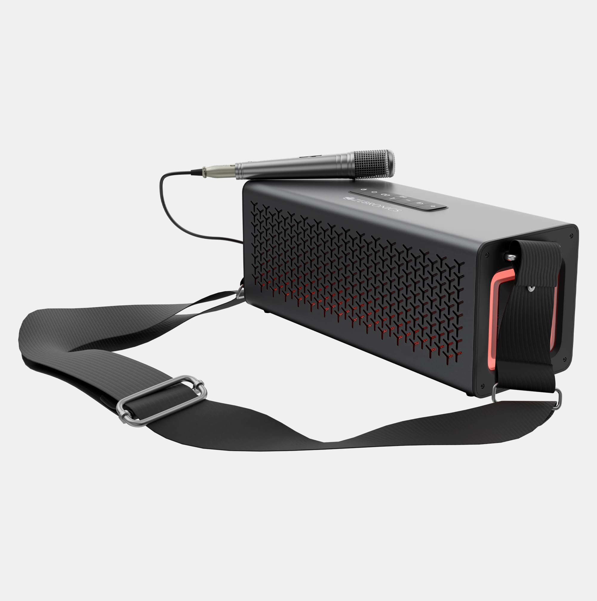 Studio R3, Portable Bluetooth Speaker, 140W RMS, 6 Drivers + Dual Passive Radiators, 3EQ Modes, Upto 13 Hrs Playback, 6000mAh Battery, BT v5.2| USB | AUX | mSD, TWS, Wired Mic, Metal Finish - Image 8