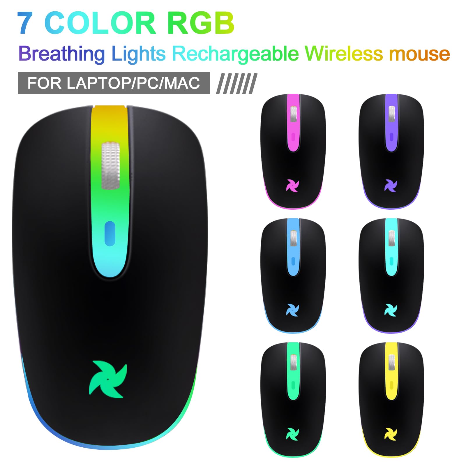 Wireless Computer Mouse for Laptop, MacBook, 2.4G USB Portable,Black - Image 5