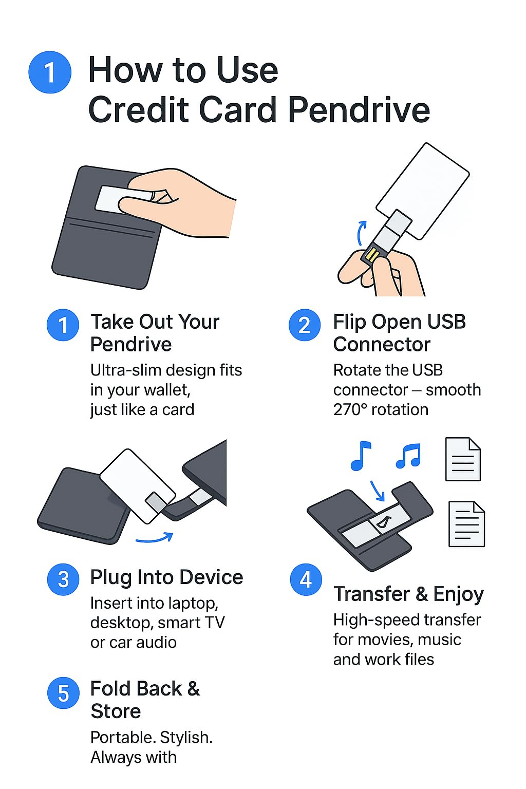 ® Ultra Slim Credit Card Pendrive|16GB Wallet USB Flash Drive | Portable Memory Stick for Laptop, Mobile, Tablet, TV, Car & Corporate Gifting - Image 3