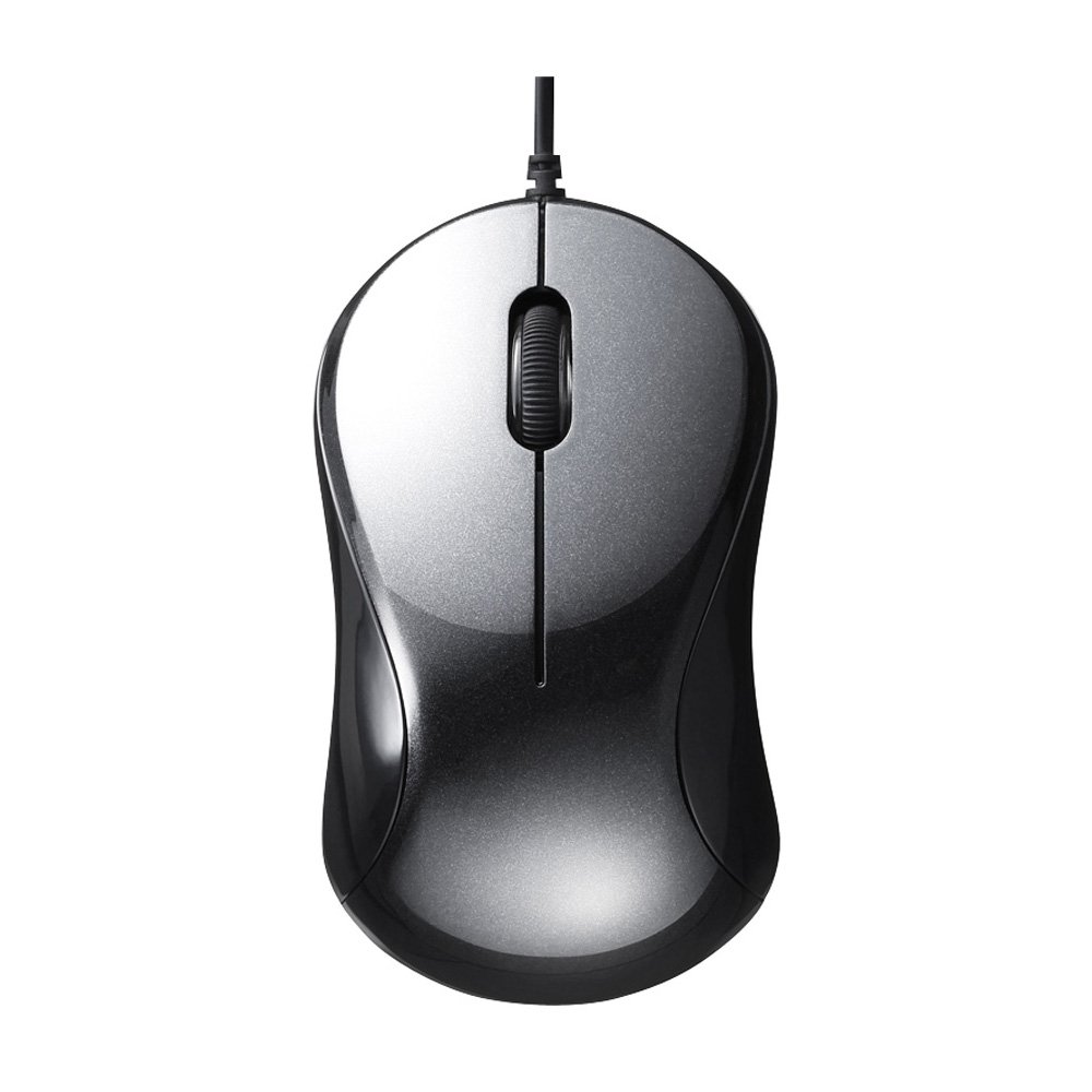 BSMBU108BK Wired Blue LED Silent 3 Button Mouse Black - Image 2