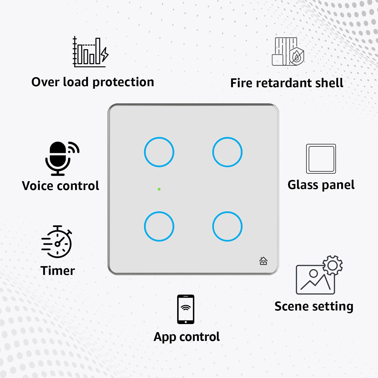 Smart Switch Board: 4 x Switch Module (White, Pack of 1) | No Hub Required | Compatible with Alexa, Google Assistant & Siri - Image 4