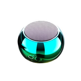Round Mini Speaker Boost 4 Colourful Wireless Bluetooth Speaker, Mini Electroplating Round Steel, Random Colour (Pack of 1)