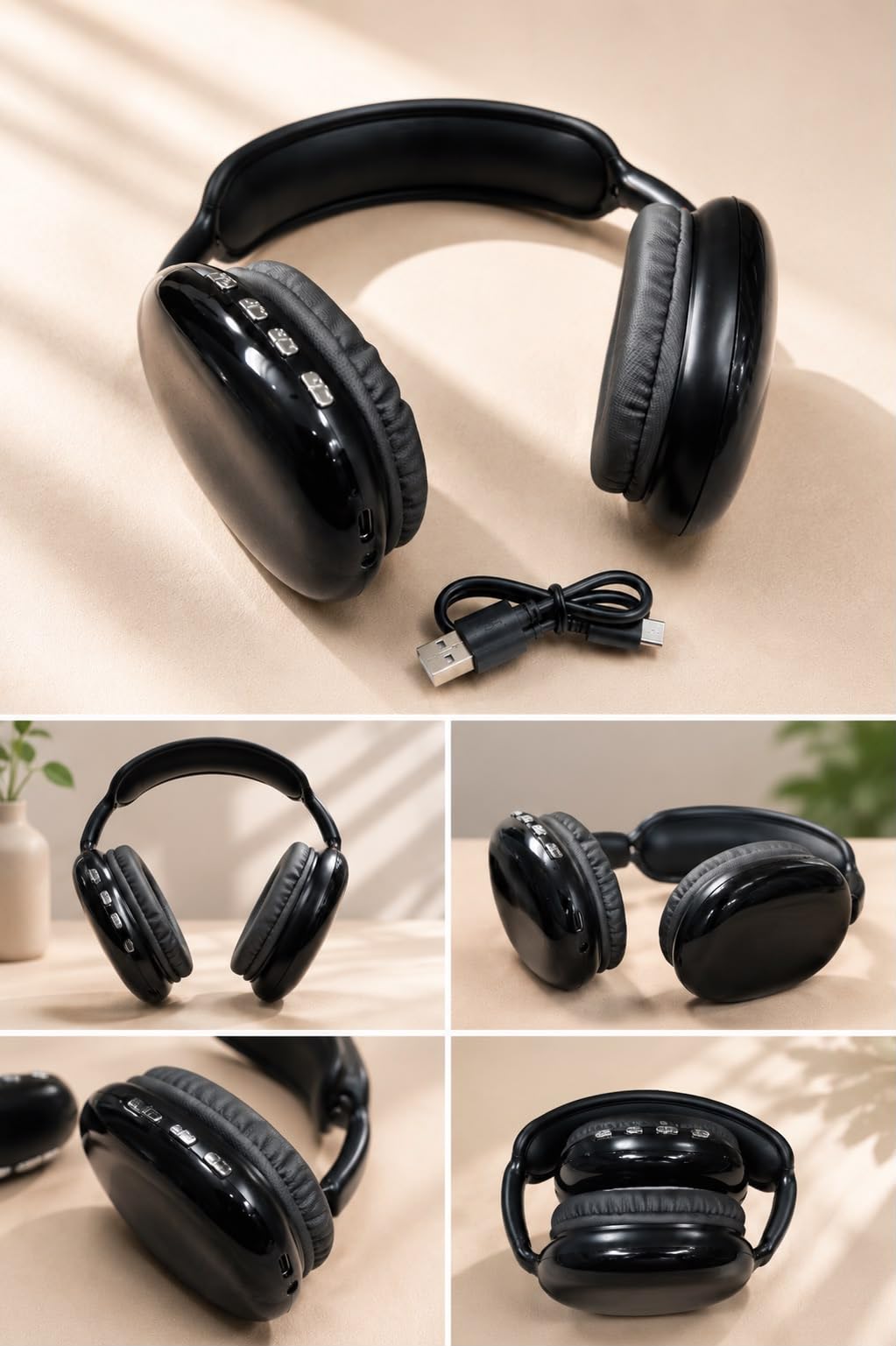 Wireless Bluetooth Over-Ear Headphones with Built-in Mic - Image 3