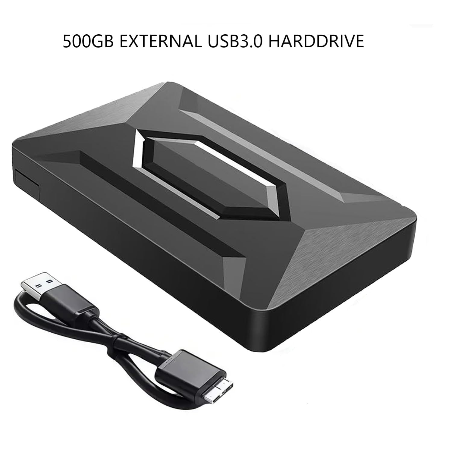 500GB Portable External Hard Drive USB 3.0, High Speed Data Transfers, Supports Windows, Linux and Mac OS Systems, Compatible with, PlayStations, TV, and Other Devices.(MAROWAK Hexagon)(k.t) - Image 2