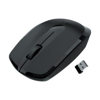Wireless Mouse, 2.4GHz, 3200 DPI, 3 Buttons, Comfortable & Ergonomic, USB Nano Receiver, Power-Saving Mode, Works on Most Surfaces, for Mac | Laptop | Computer (Freego, Black)