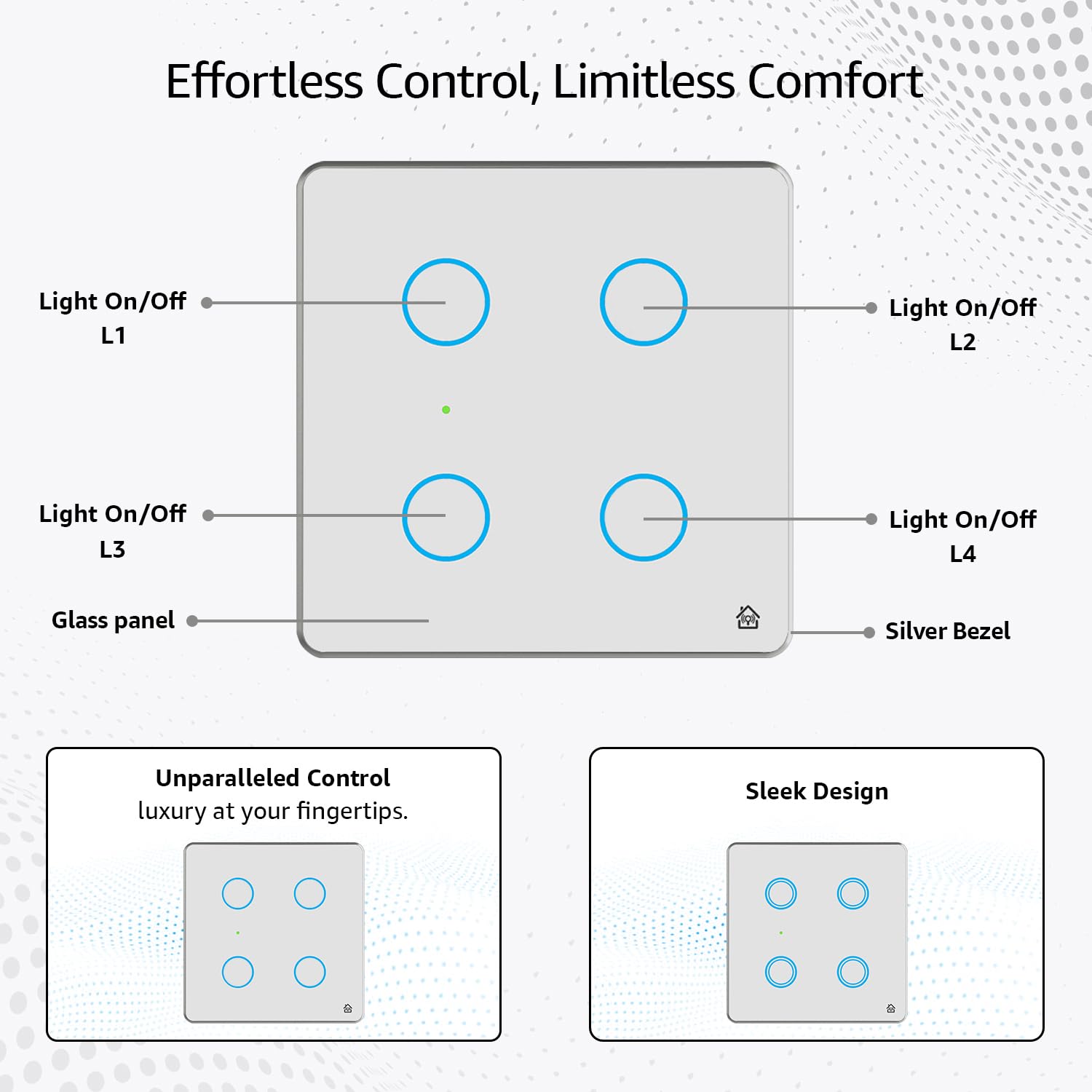 Smart Switch Board: 4 x Switch Module (White, Pack of 1) | No Hub Required | Compatible with Alexa, Google Assistant & Siri - Image 3