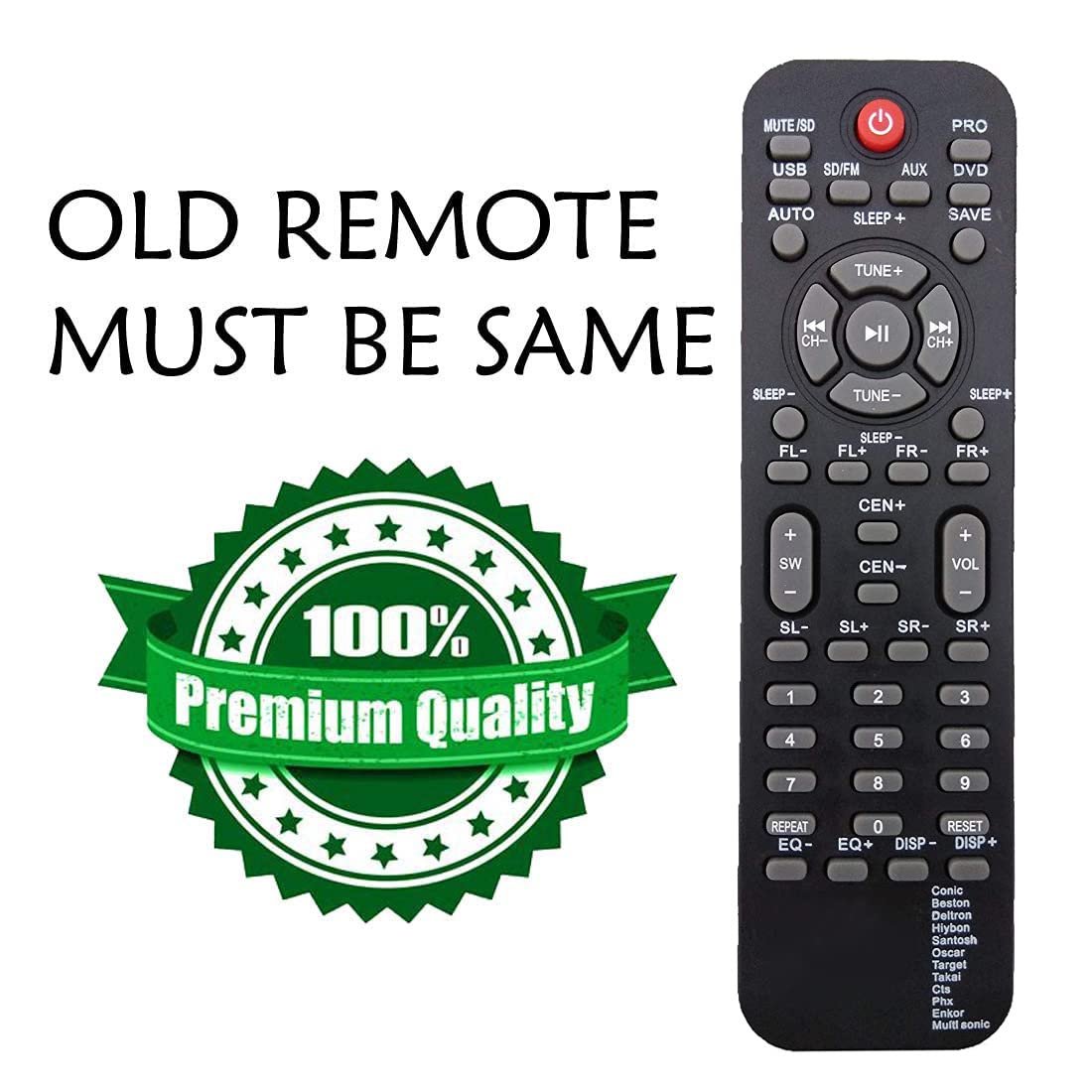 UN129 Compatible Home Theater Remote for Target-Takai-Santosh-Oscar-Deltron-Beston and Many More Assemble Chines Home Theater Remote - Image 4