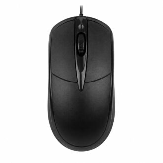 Wired USB Computer Mouse, Black, Optical, Scroll Wheel, 3 Button, Desktop Laptop PC