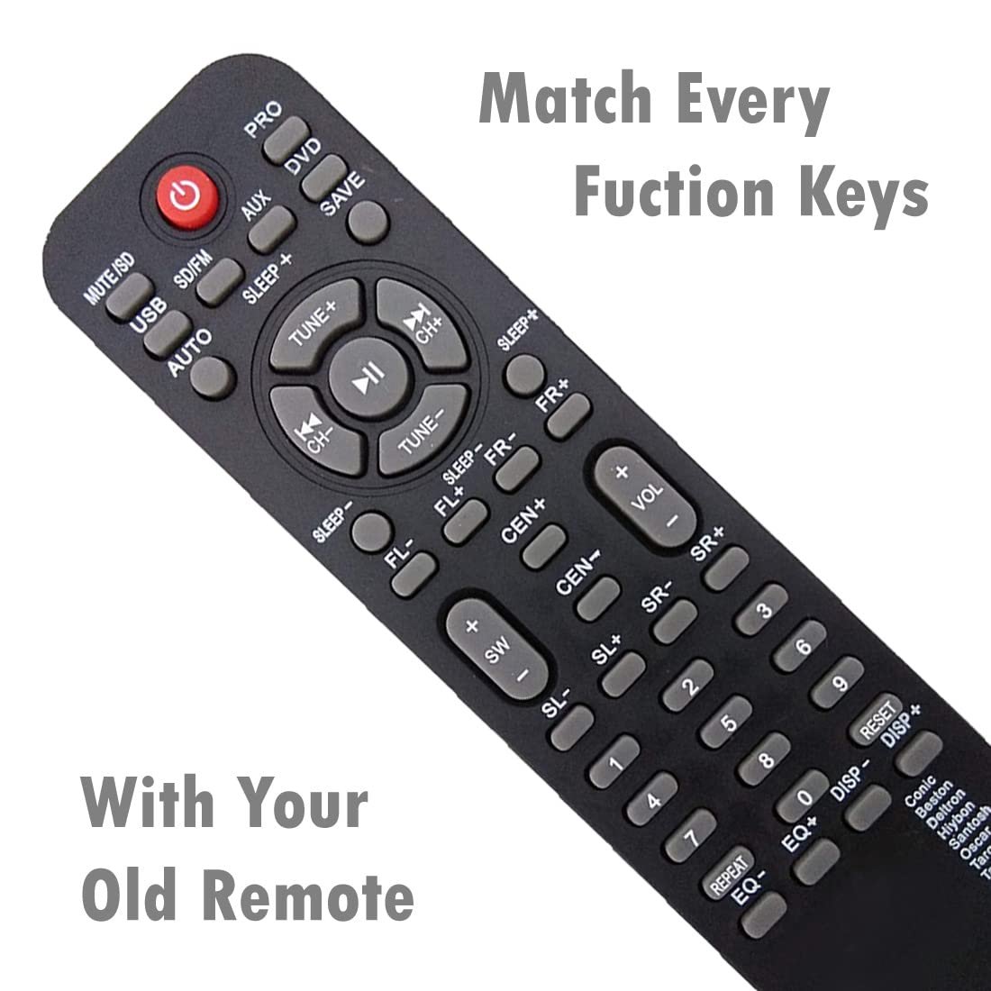 UN129 Compatible Home Theater Remote for Target-Takai-Santosh-Oscar-Deltron-Beston and Many More Assemble Chines Home Theater Remote - Image 3