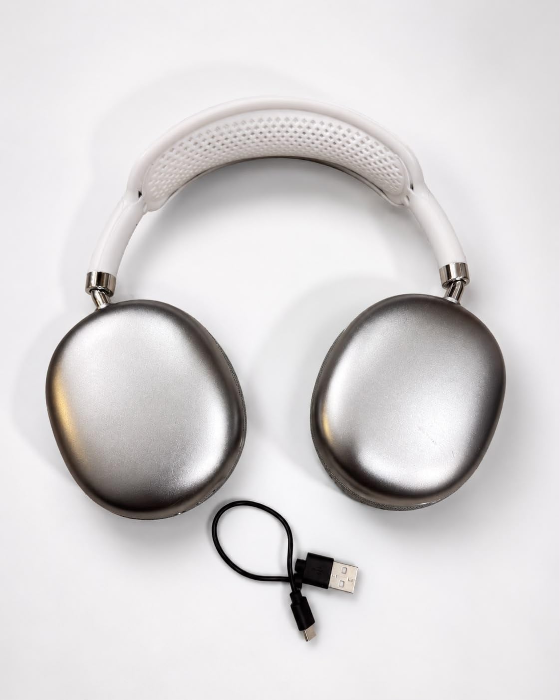 Wireless Bluetooth Over-Ear Headphones, Silver - Image 4