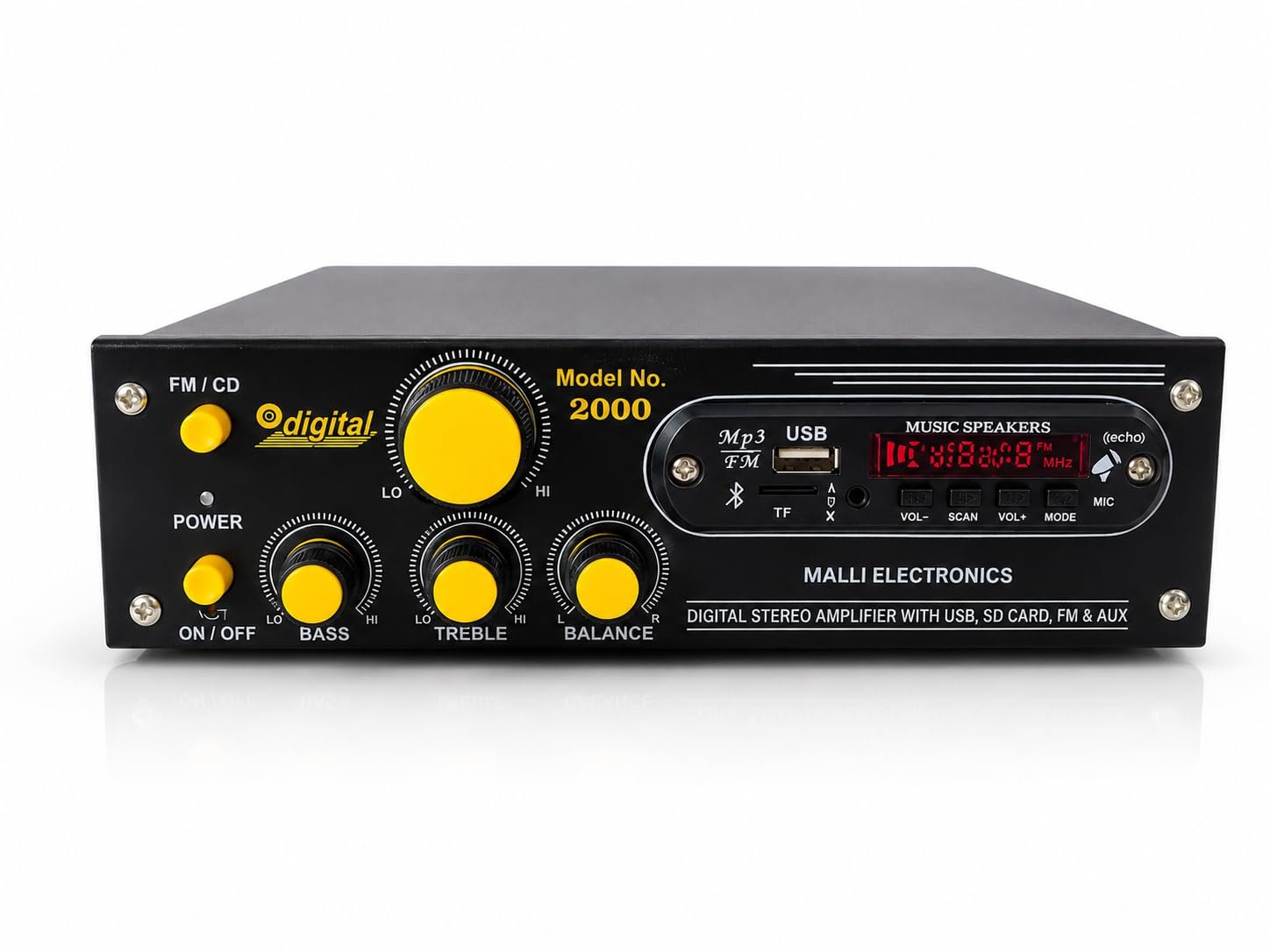 Digital Stereo Amplifier 2000 with USB, SD Card, FM & AUX