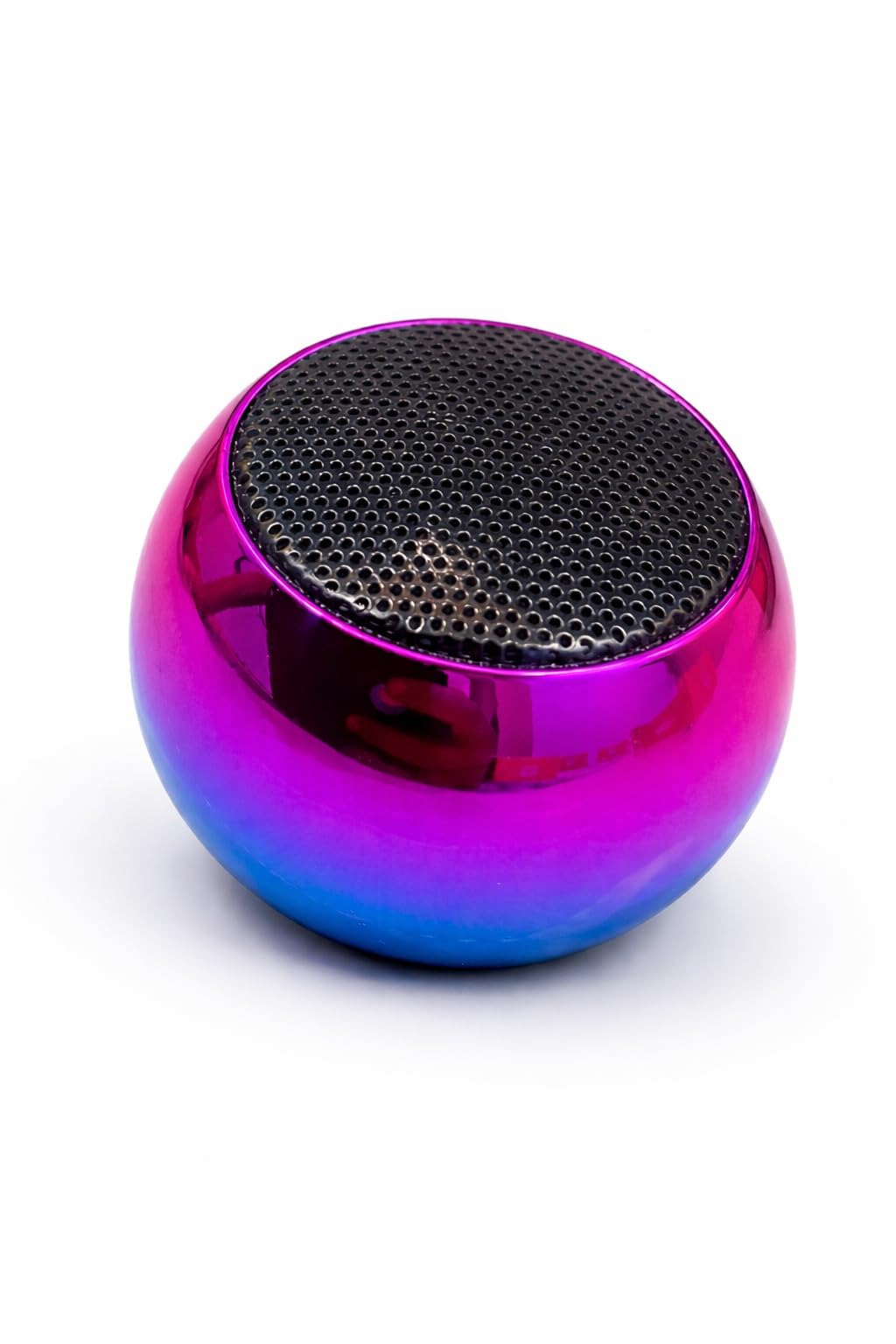 Mini Bluetooth Speaker, Portable Wireless, High Bass Sound, 4 Hours Playtime, Multicolour Metallic Design, Pack of 1