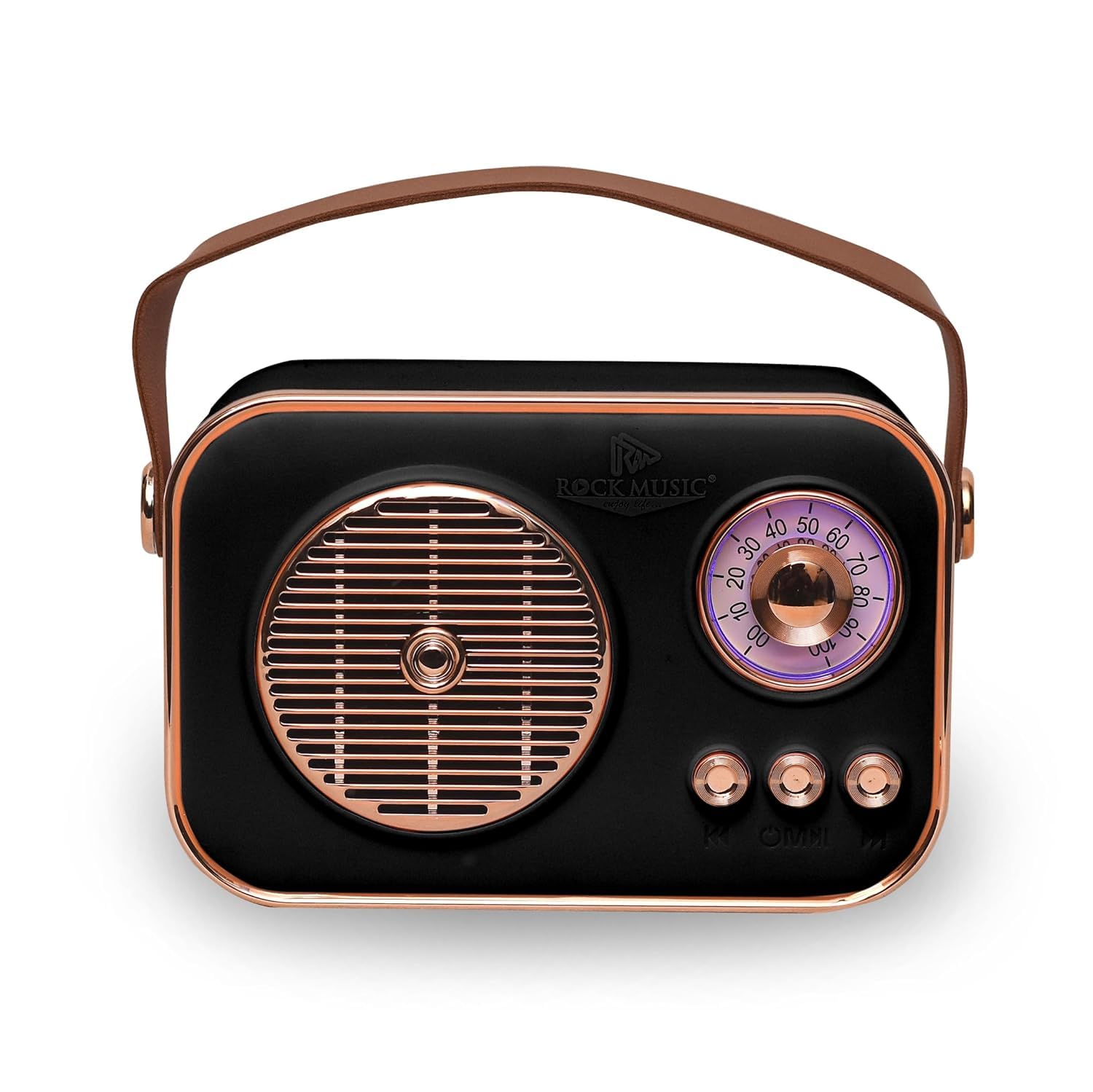 Retro Portable Bluetooth Speaker Mini Radio Style Wireless Speaker with Handle for Home Travel and Outdoor Use - Image 3
