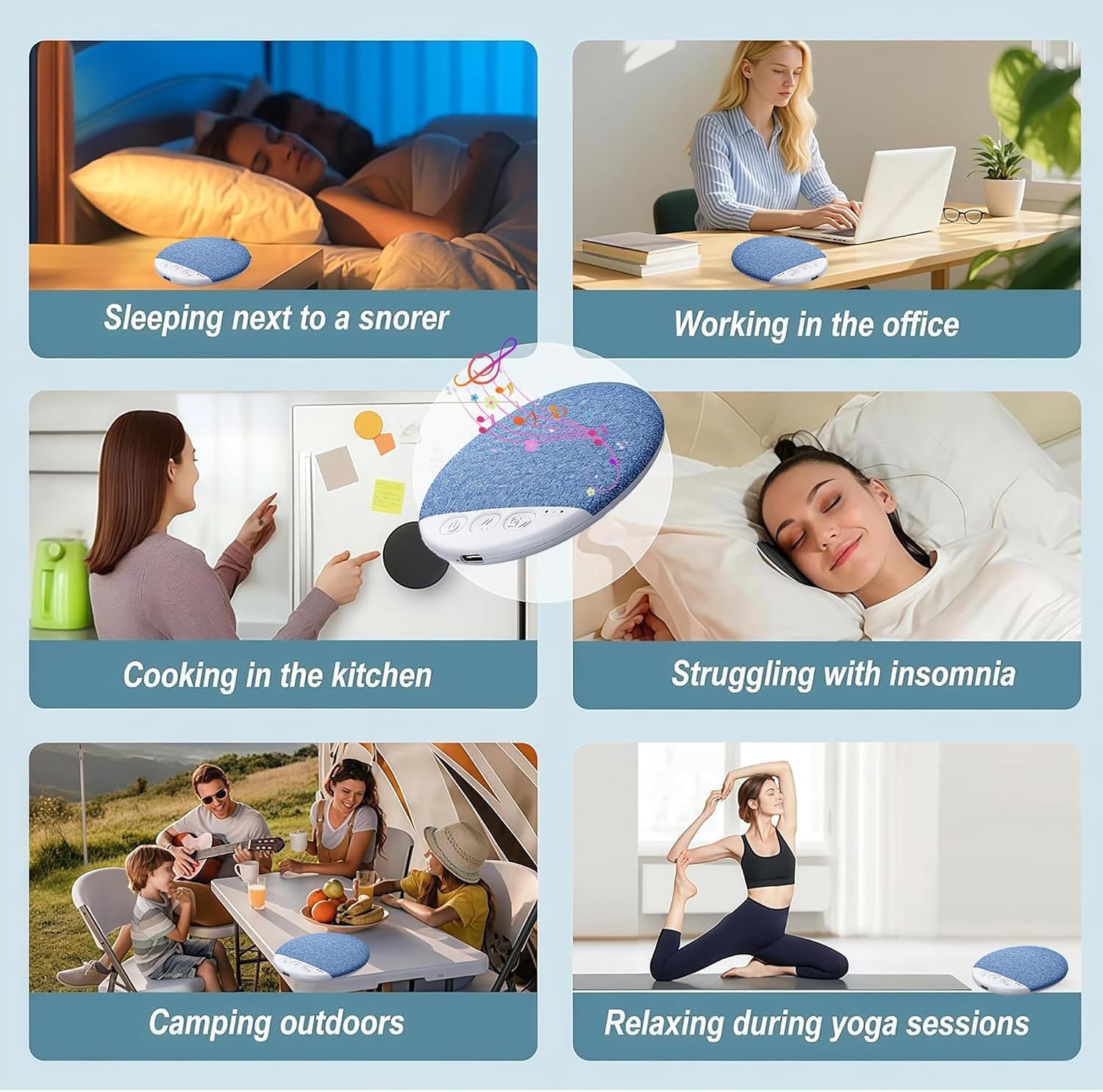 Pillow Speaker for Sleeping, Ultra-Thin Bluetooth Sleep Speaker Under Pillow for Side Sleepers, 7-Day Battery Life, Private Bedtime Audio with Auto-Off Timer, Blue - Image 5