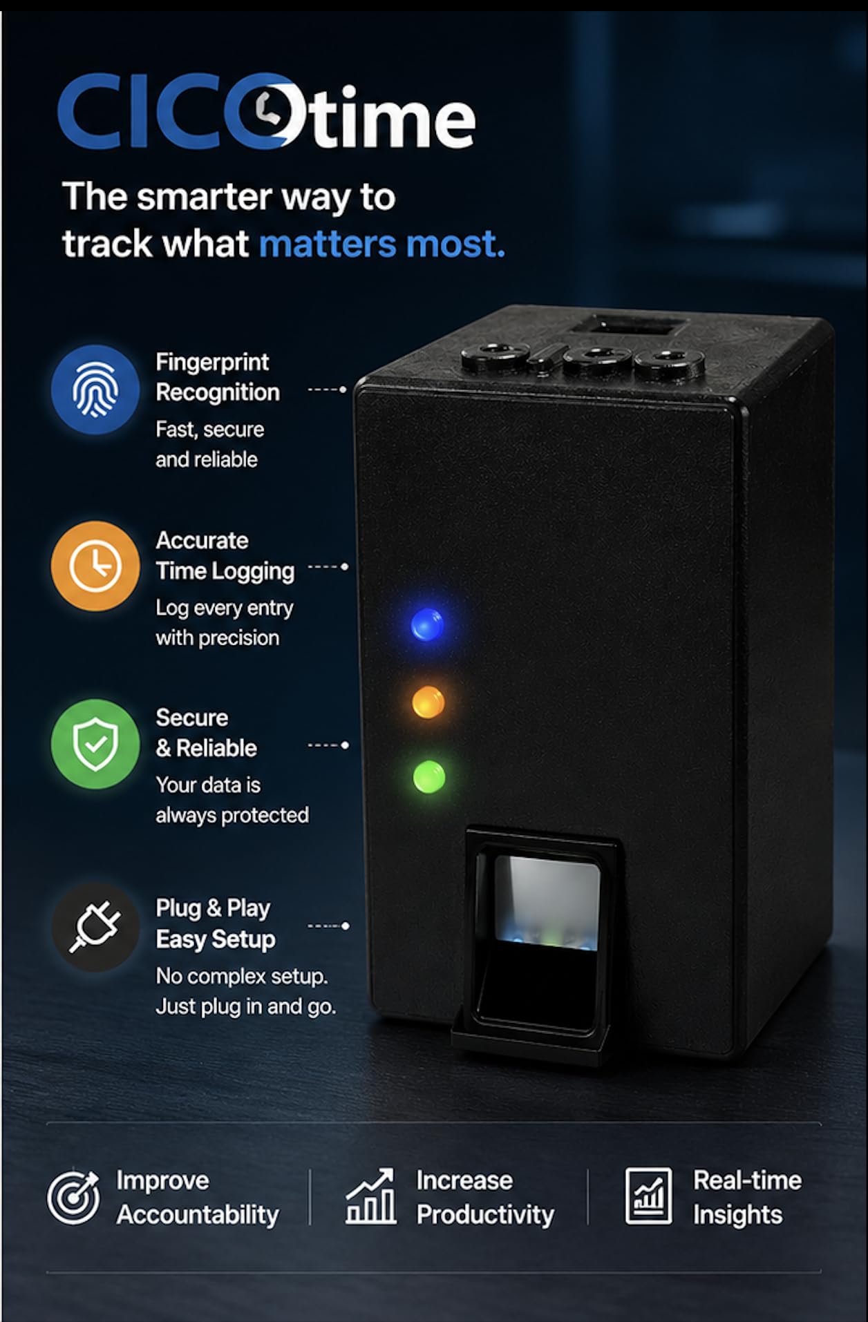 CICO Time Fingerprint Attendance Device - Image 3