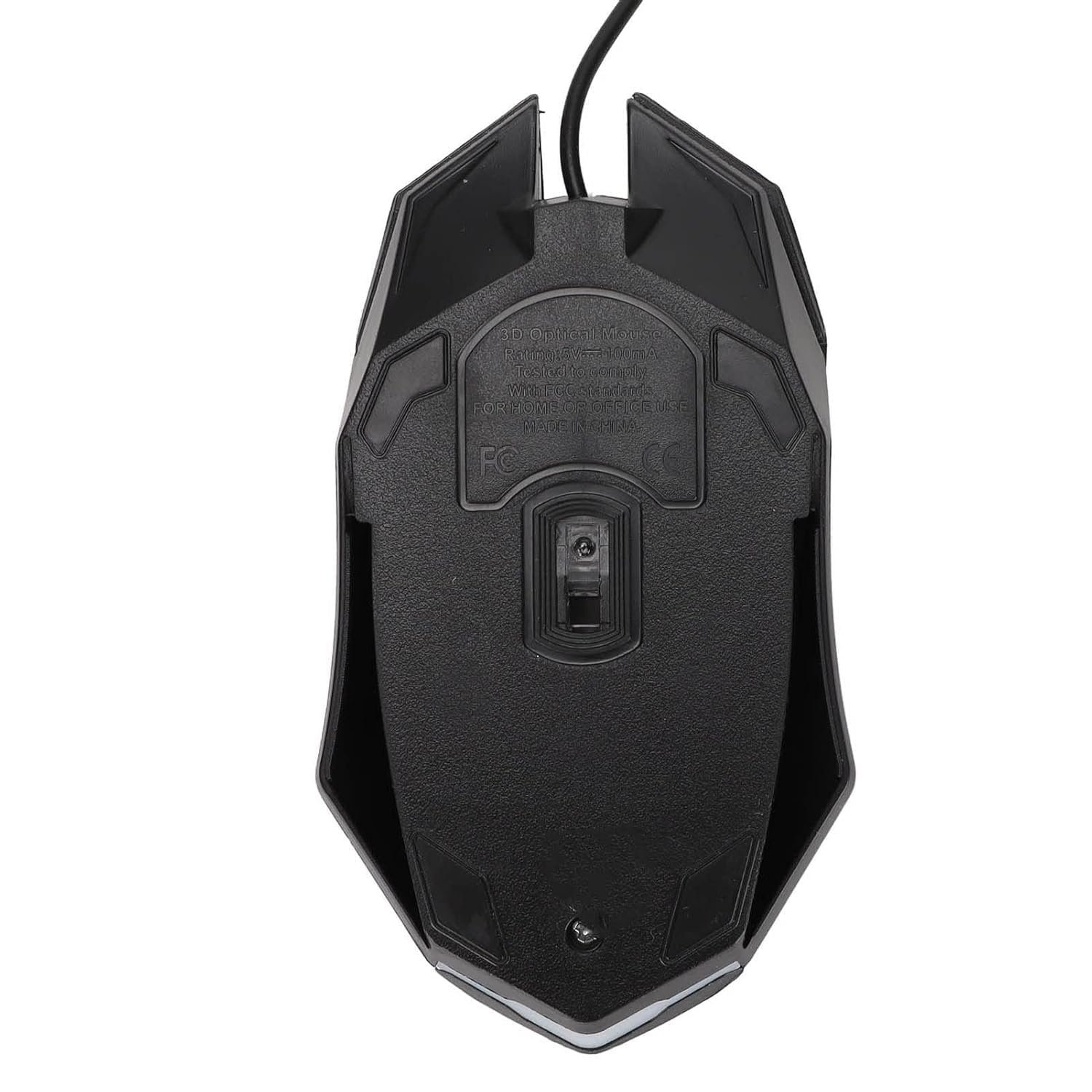 RGB Gaming Mouse, 1600 DPI USB Wired Computer Mice, 3D Scroll Wheel, Adjustable DPI, Ergonomic Mouse for Win10, for Win 8, for Win 7, for Win Vista or for Win (Black) - Image 4