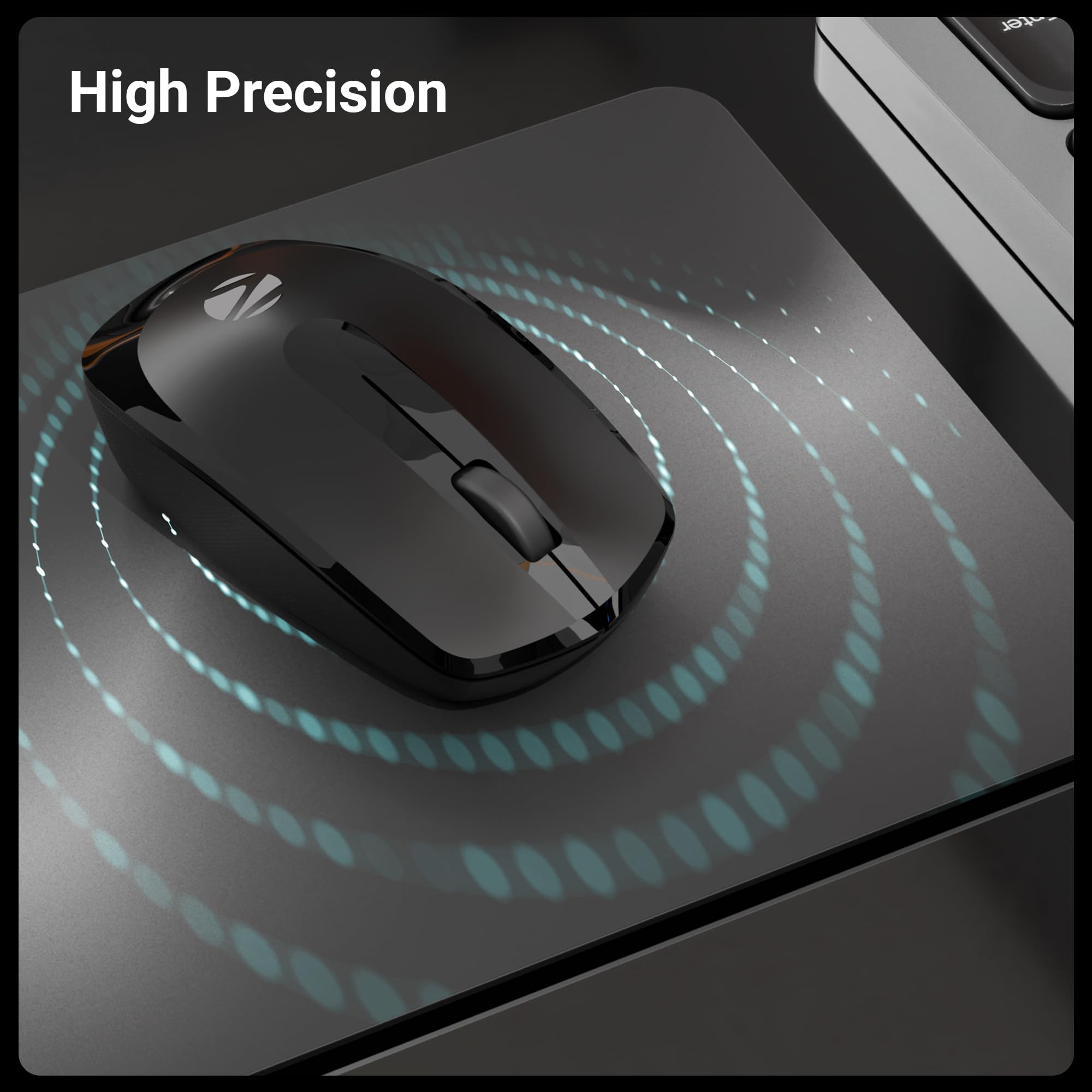 Wireless Mouse, 2.4GHz, 3200 DPI, 3 Buttons, Comfortable & Ergonomic, USB Nano Receiver, Power-Saving Mode, Works on Most Surfaces, for Mac | Laptop | Computer (Freego, Black) - Image 5