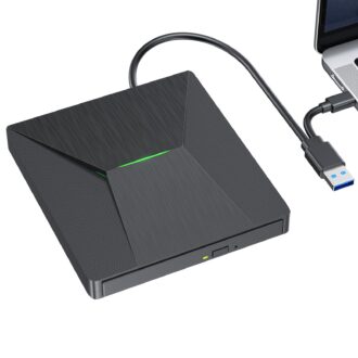 External Bluray DVD Drive, USB 3.0 and Type-C Blu-Ray DVD Burner 3D Slim Optical Bluray CD DVD Drive Compatible with Windows XP/7/8/10, MacOS, Linux for MacBook, Laptop, Desktop