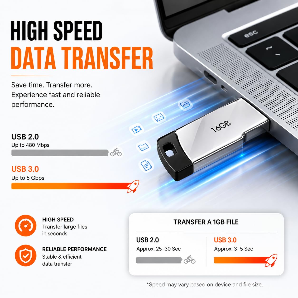 16GB USB Flash Drive | High-Speed USB 2.0 Pen Drive | Portable Metal USB Memory Stick | Plug & Play Data Storage Device for Laptop, PC, Mac, Documents, Photos, Music & Videos - Image 6