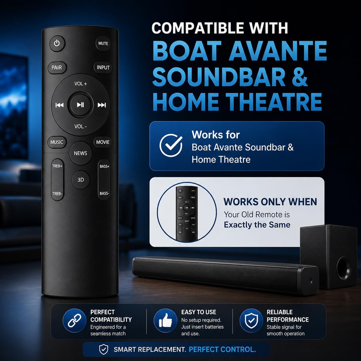 K2ORA™ Remote fit Boat Home Theatre – Compatible Replacement Controller for Boat Aavante Bar Soundbar & Home Theater Systems (Easy Setup, Long Range, Durable Design) - Image 4