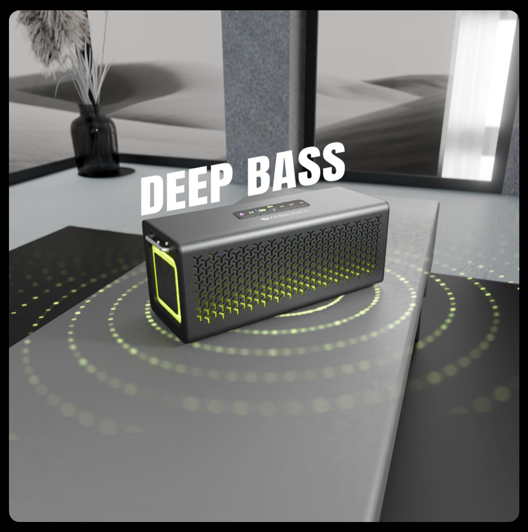 Studio R3, Portable Bluetooth Speaker, 140W RMS, 6 Drivers + Dual Passive Radiators, 3EQ Modes, Upto 13 Hrs Playback, 6000mAh Battery, BT v5.2| USB | AUX | mSD, TWS, Wired Mic, Metal Finish - Image 4