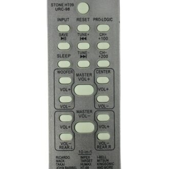 TKE Compatible Remote for URC-98 Home Theatre 10 in 1 Remote Control, (Ricardo, Mack, Takai, John Barrel, Impex, Target, (Please Match The Image with Your Old Image)(TKE-365)