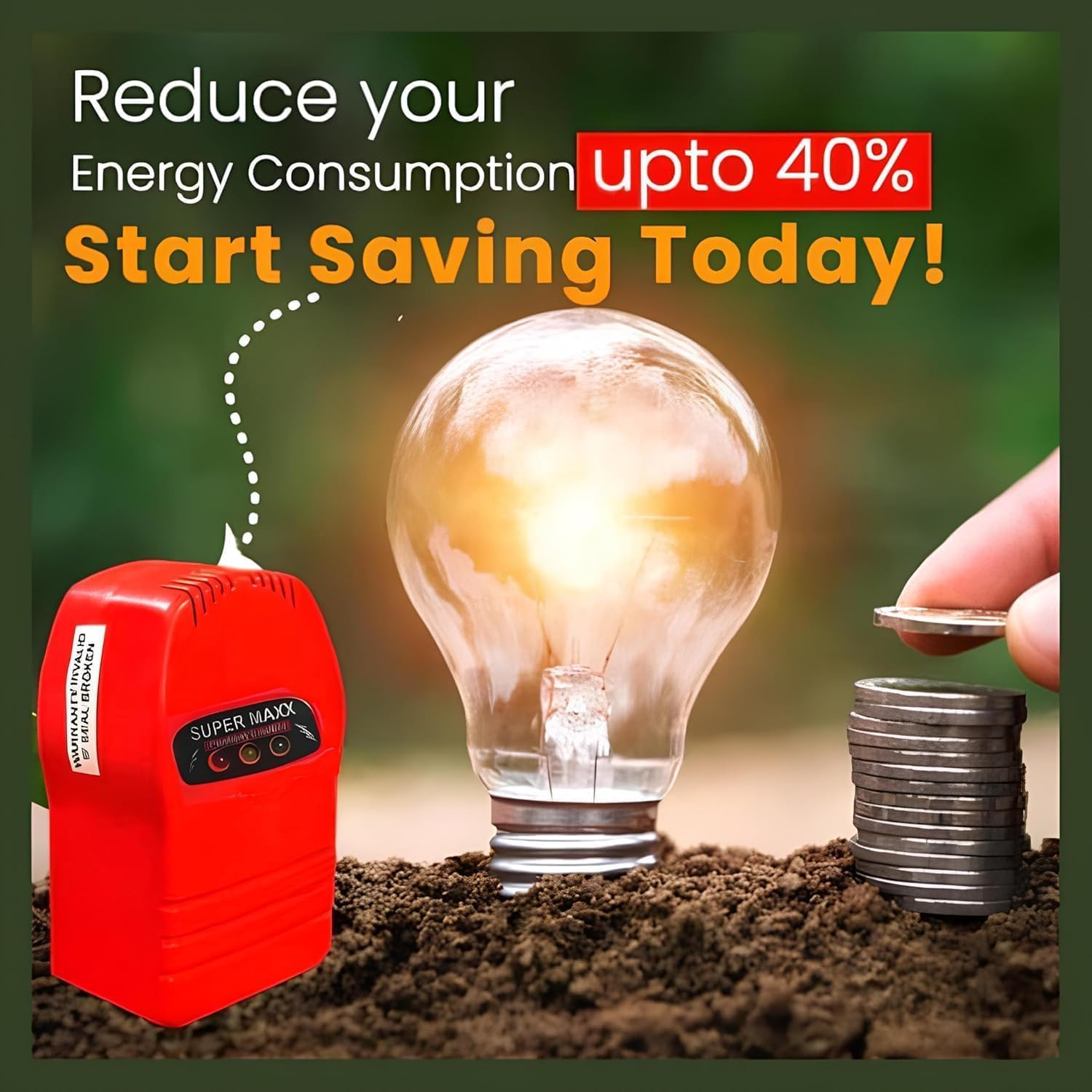 Super MAXX Digital Electricity Saver Device | Smart Energy Saver for Home & Office | Voltage Optimization Plug | 3D Hologram Original | Easy Plug-in Power Saving Device - Image 3