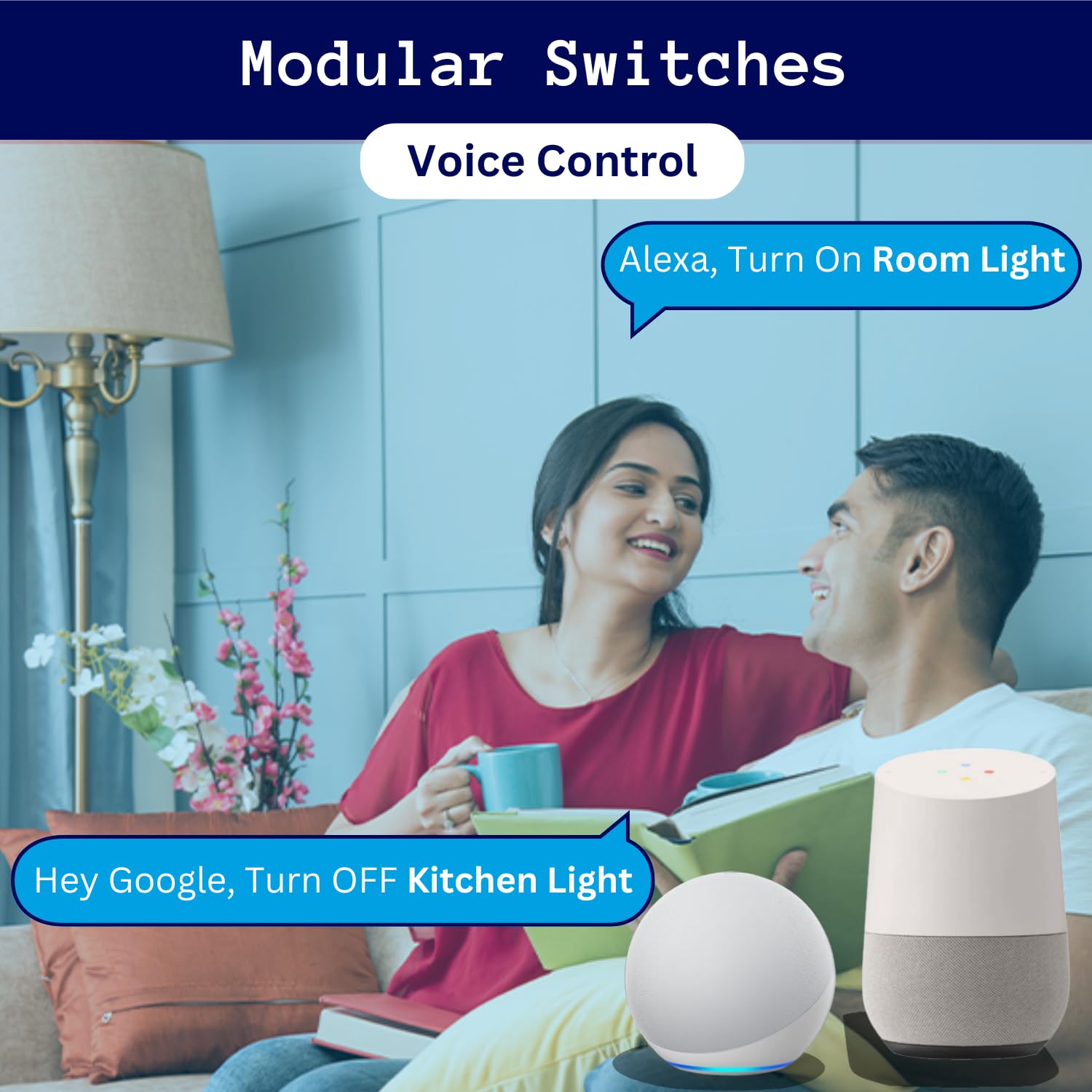 4 Port WiFi Smart Switch, Modular, Voice/App/Manual Control, Scheduling, Countdown Timer, Compatible with Alexa & Google Home, 2 YEAR WARRANTY (4 Port) - Image 4
