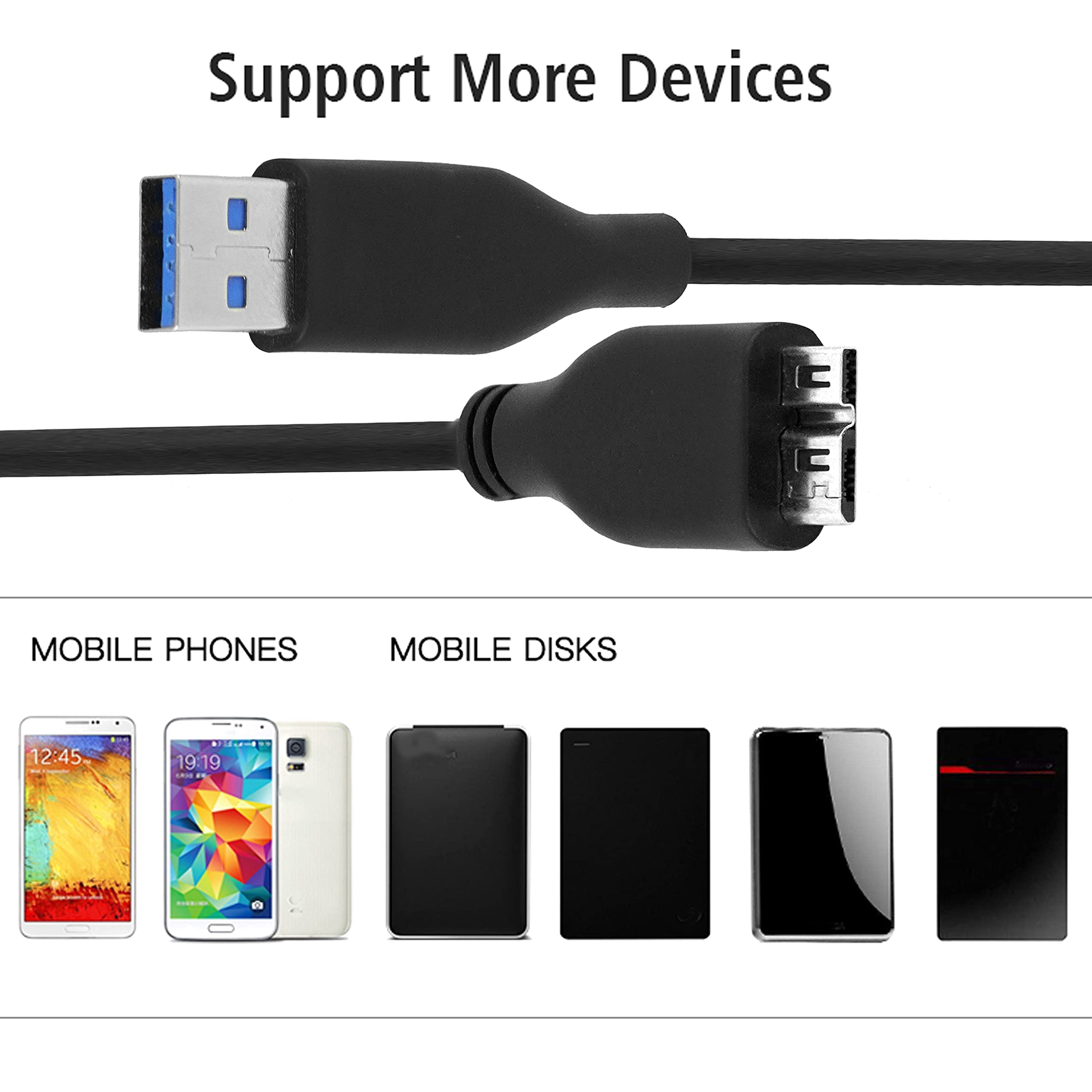 Micro USB 3.0 Cable A to Micro B for External Hard Drives - Image 6