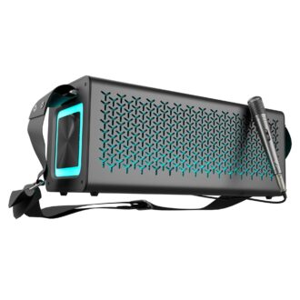 Studio R3, Portable Bluetooth Speaker, 140W RMS, 6 Drivers + Dual Passive Radiators, 3EQ Modes, Upto 13 Hrs Playback, 6000mAh Battery, BT v5.2| USB | AUX | mSD, TWS, Wired Mic, Metal Finish