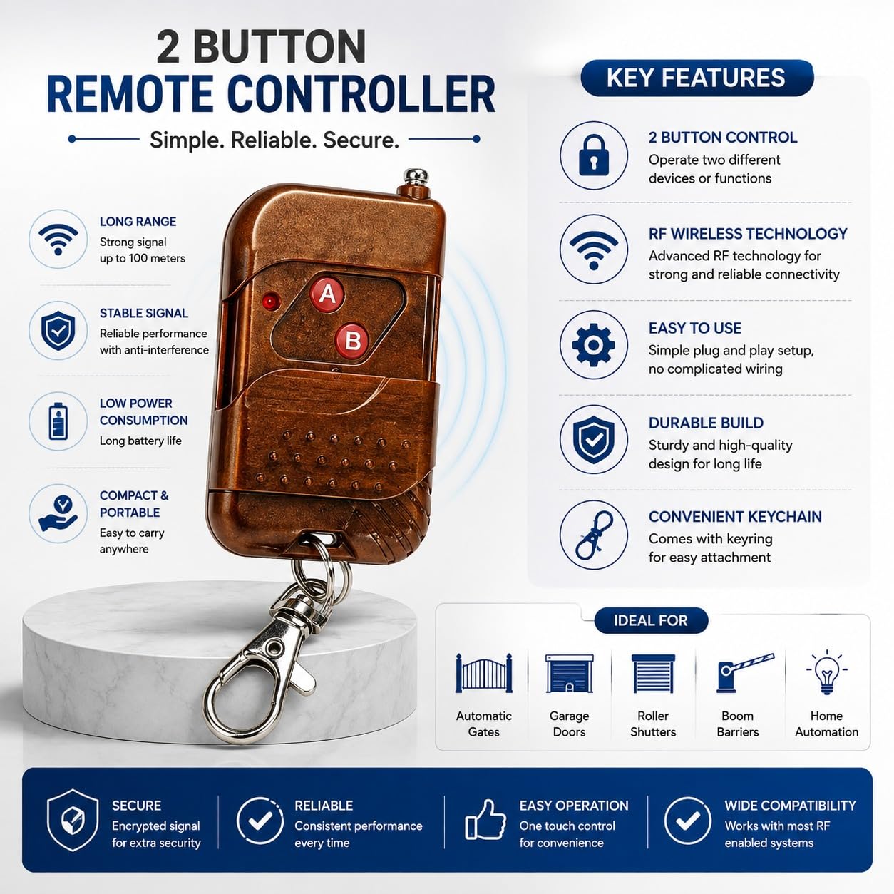 Digital Secure System WiFi Smart Door Lock Controller Power Supply with 2 Remotes (Compatible with Alexa & Google & iOS) - Image 3