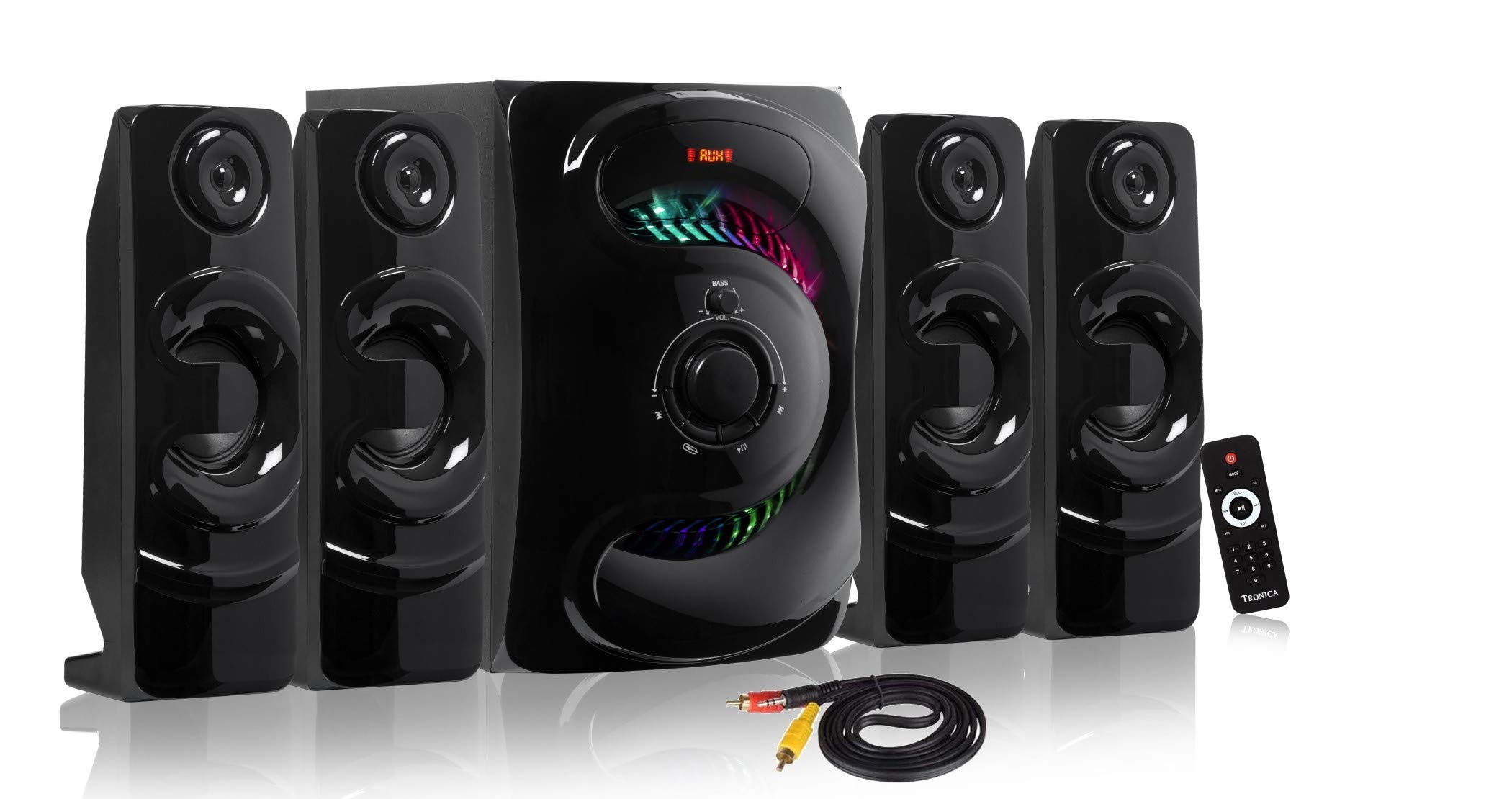 90W BT444 4.1 Channel Home Theater System/Bluetooth/USB/FM/AUX/TV Support + 6" Subwoofer & Remote - Image 3