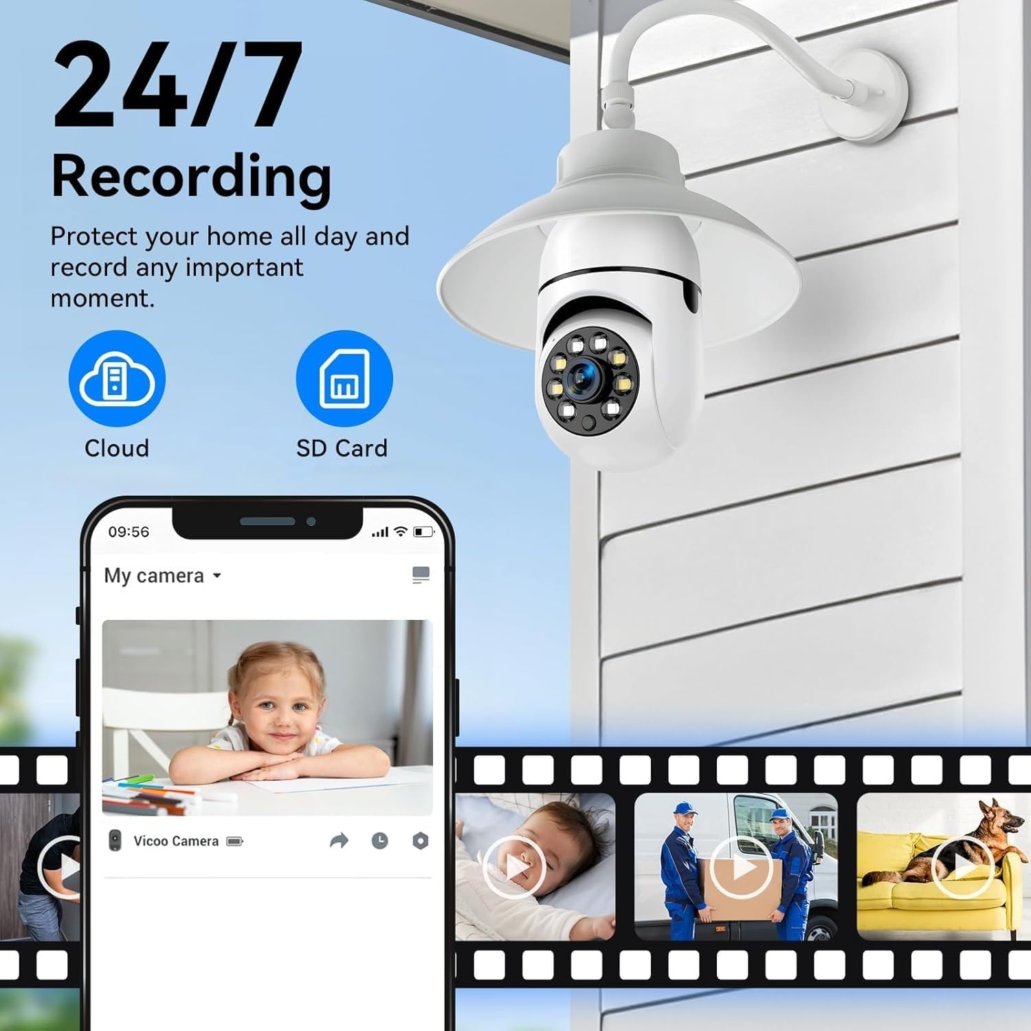 Eyetech 4Mp WiFi Bulb CCTV Camera for Home Security | 360° Rotation | Color Night Vision | Motion Detection Two-Way Audio | Wireless Light Bulb Camera with Mobile App V380 Pro (Heavy Light Camera) - Image 5