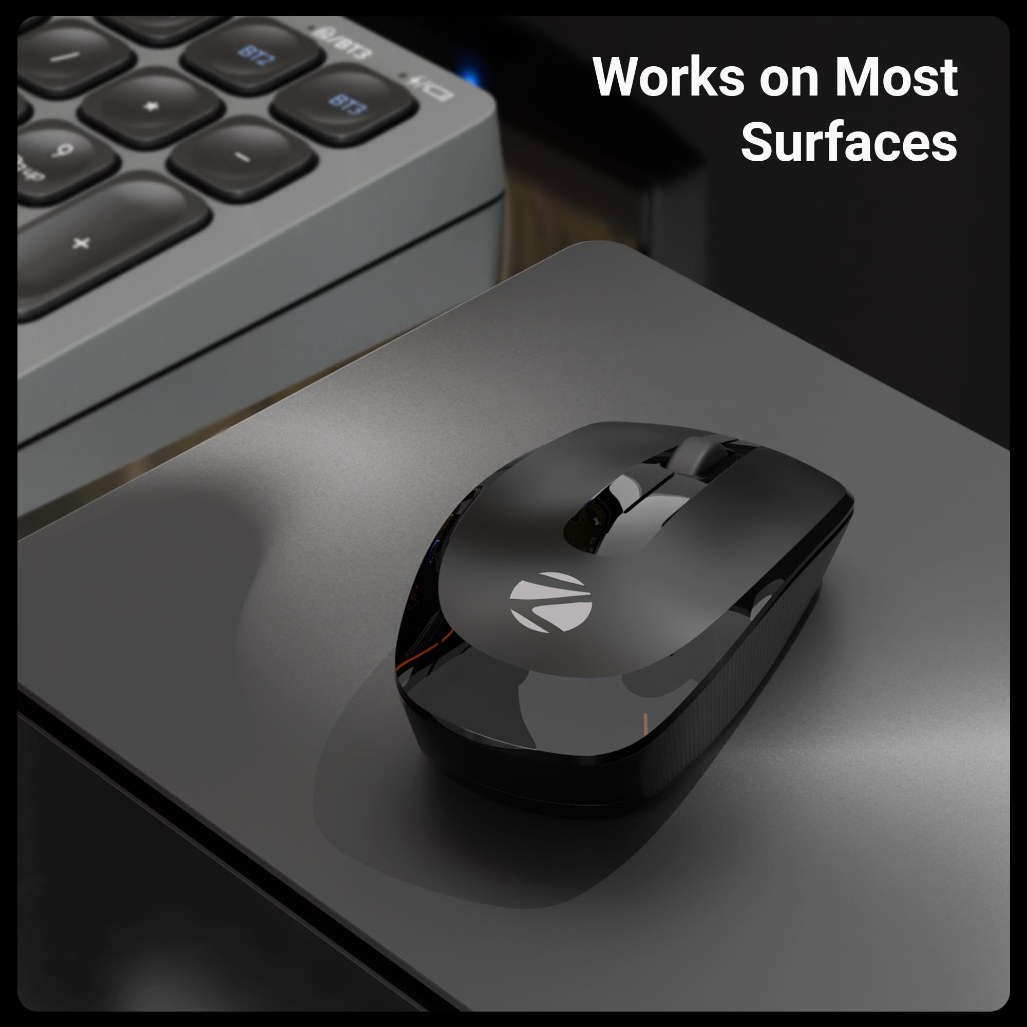 Wireless Mouse, 2.4GHz, 3200 DPI, 3 Buttons, Comfortable & Ergonomic, USB Nano Receiver, Power-Saving Mode, Works on Most Surfaces, for Mac | Laptop | Computer (Freego, Black) - Image 6