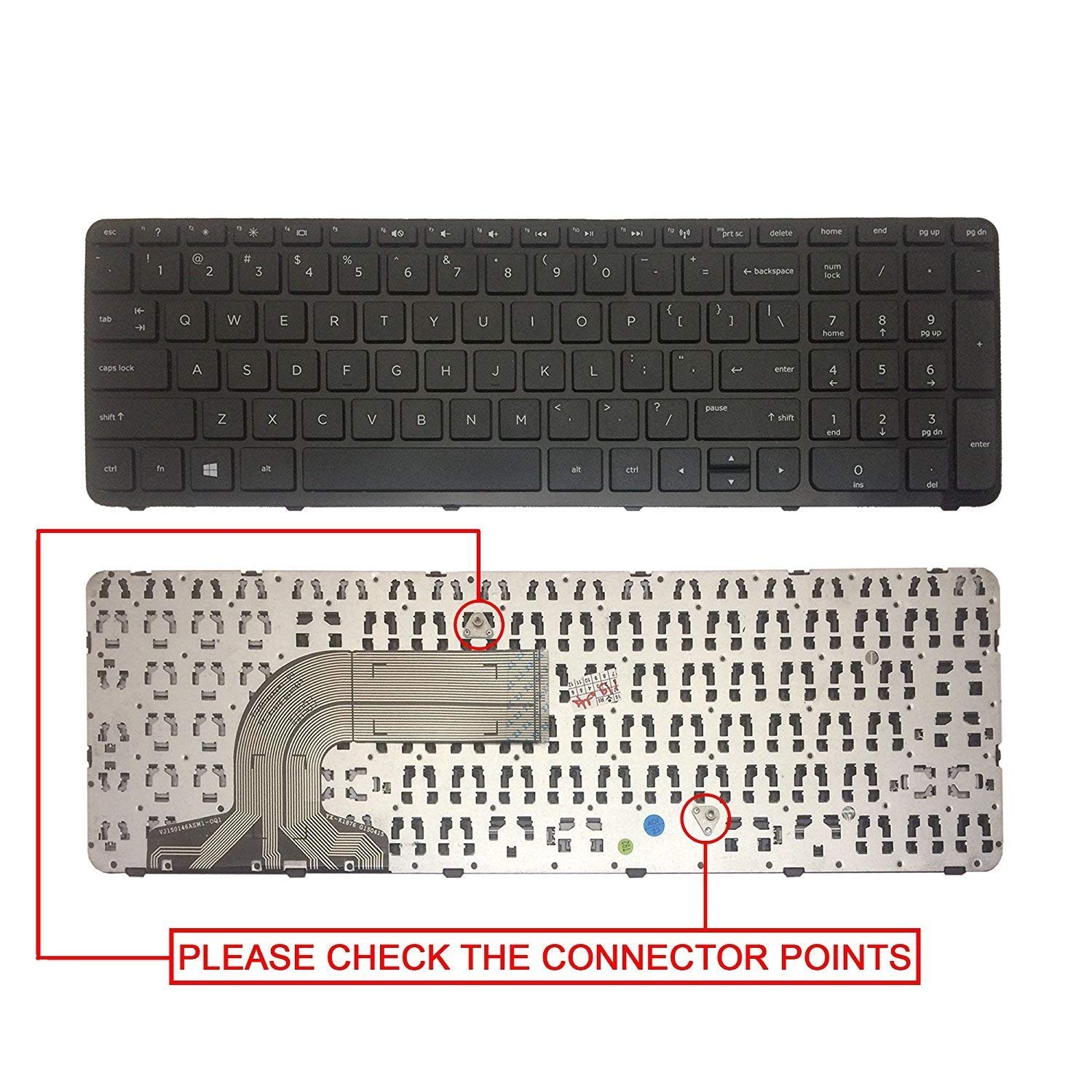Genric H-P Pavilion 15 15-E 15-G 15-N 15-R 15-S Series(Numeric) Laptop Keyboard with Frame - Image 2