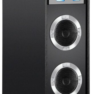 HJ DJ Multimedia Tower Speaker H-10X | Bluetooth Home Theater System with Subwoofer, USB/SD/AUX/FM Remote Control, LED Display, High Bass Floor Standing Sound System for Home & Party (HUF-0005)