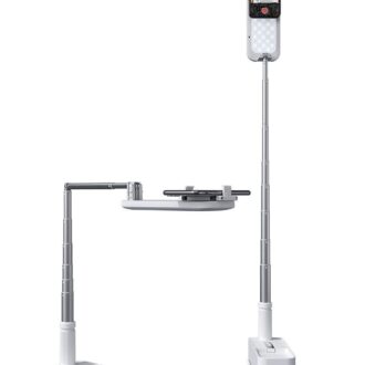 Adjustable Phone & Tablet Stand with LED Fill Light, 360° Rotating Holder, Height Adjustable Desk Mount for Live Streaming, Video Recording, Online Classes & Content Creation