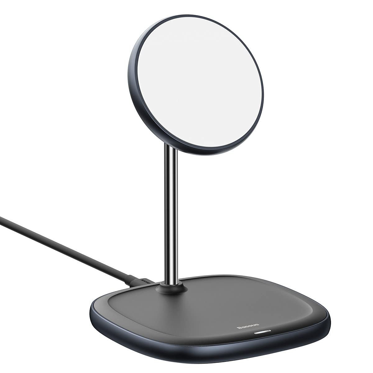 Desktop Wireless Charger Holder/Stand for Smartphone/Tablet (Holder + Wireless (Mag-Safe for iPhone 12), Black) - Image 7
