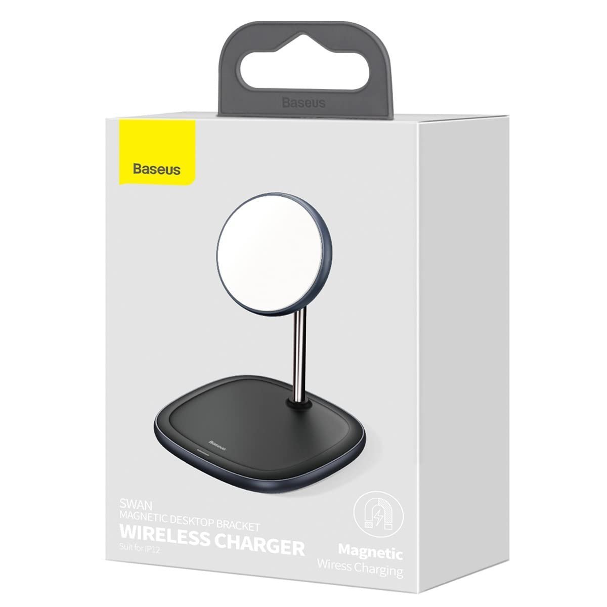 Desktop Wireless Charger Holder/Stand for Smartphone/Tablet (Holder + Wireless (Mag-Safe for iPhone 12), Black) - Image 9