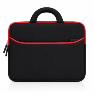 Laptop Sleeve Bag for 14 Inch Laptop | Neoprene Laptop Carrying Case with Handle & Front Zipper Pocket | Protective Computer Bag for Office, College & Travel | Black