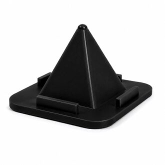 Multipurpose Mobile Phone Stand Holder for Desk | Pyramid Shape Anti-Slip Smartphone Stand for Table, Office & Home Use (Black)