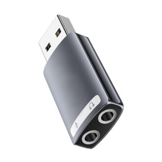 USB External Sound Card Adapter with Dual TRS 3-Pole 3.5mm Headphone and Microphone USB to 3.5mm Aux Audio Converter for Windows Mac Linux PC Laptops Desktops PS5 [NOT for TV/CAR ]