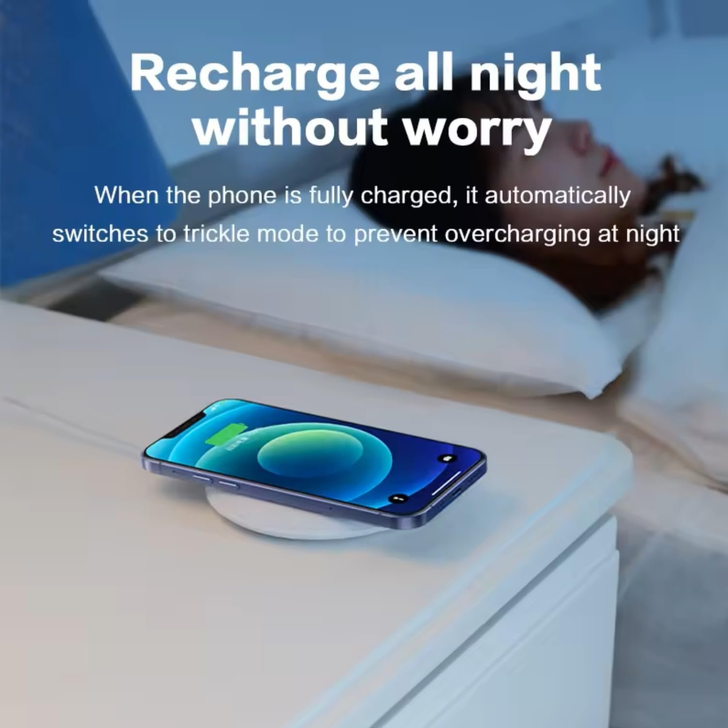 Magnetic Wireless Charger 15W Portable Fast Charging Circular Pad Wireless Charger Compatible with All Wireless Smartphones & Earbuds - Image 4